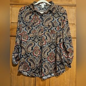 Boho Button Down Top